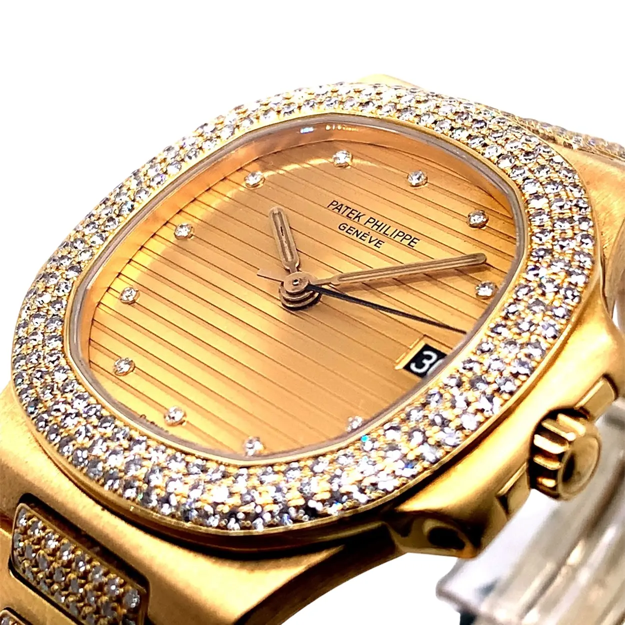 Patek Philippe Nautilus 3800/5 37.5mm Yellow gold and Diamond Golden 13