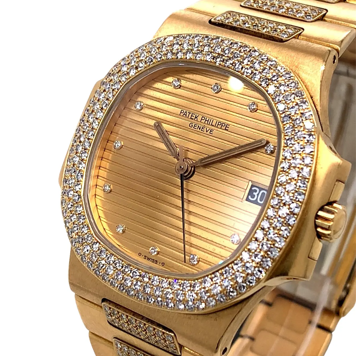 Patek Philippe Nautilus 3800/5 37.5mm Yellow gold and Diamond Golden 18