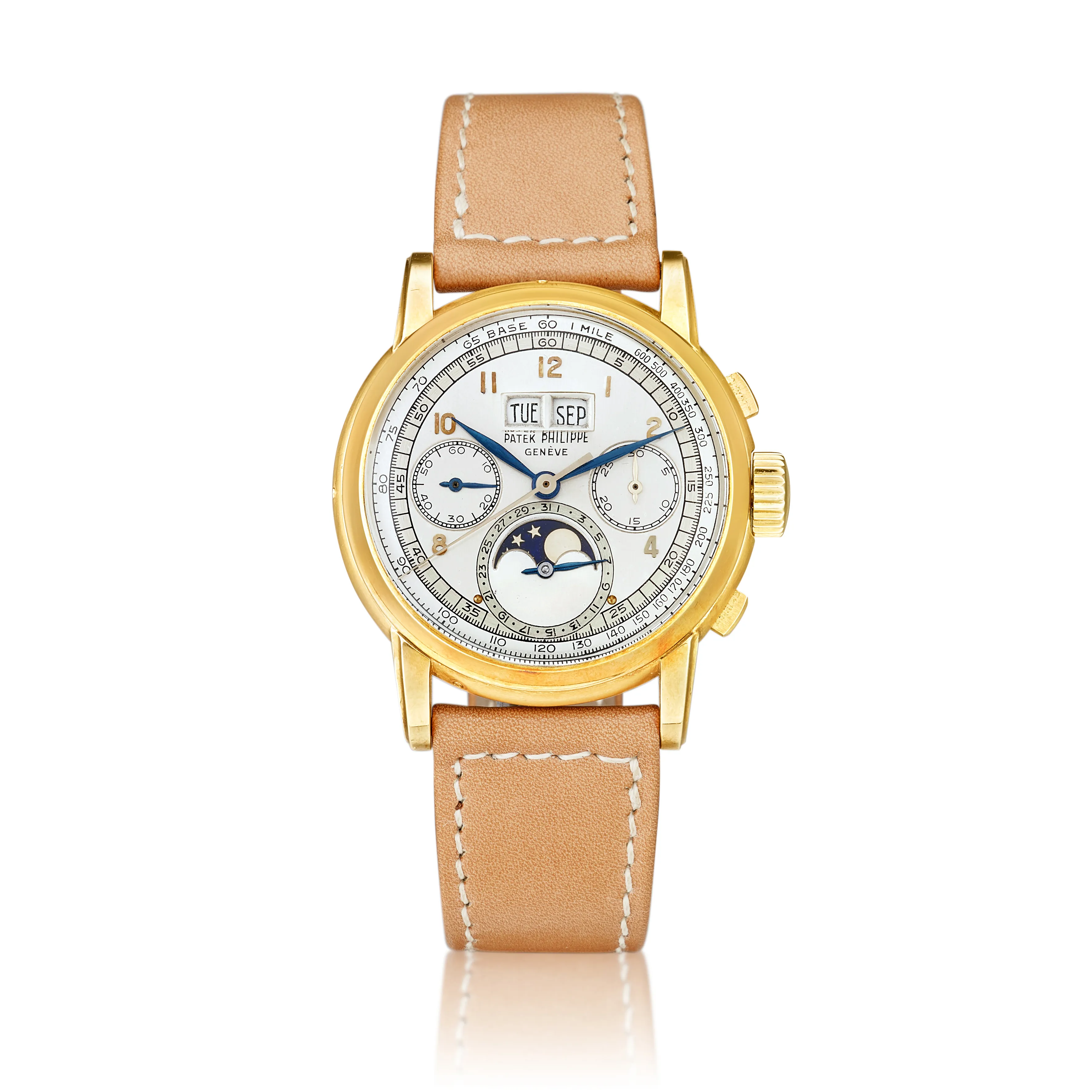 Patek Philippe Perpetual Calendar Chronograph 2499 37.5mm Yellow gold Silver