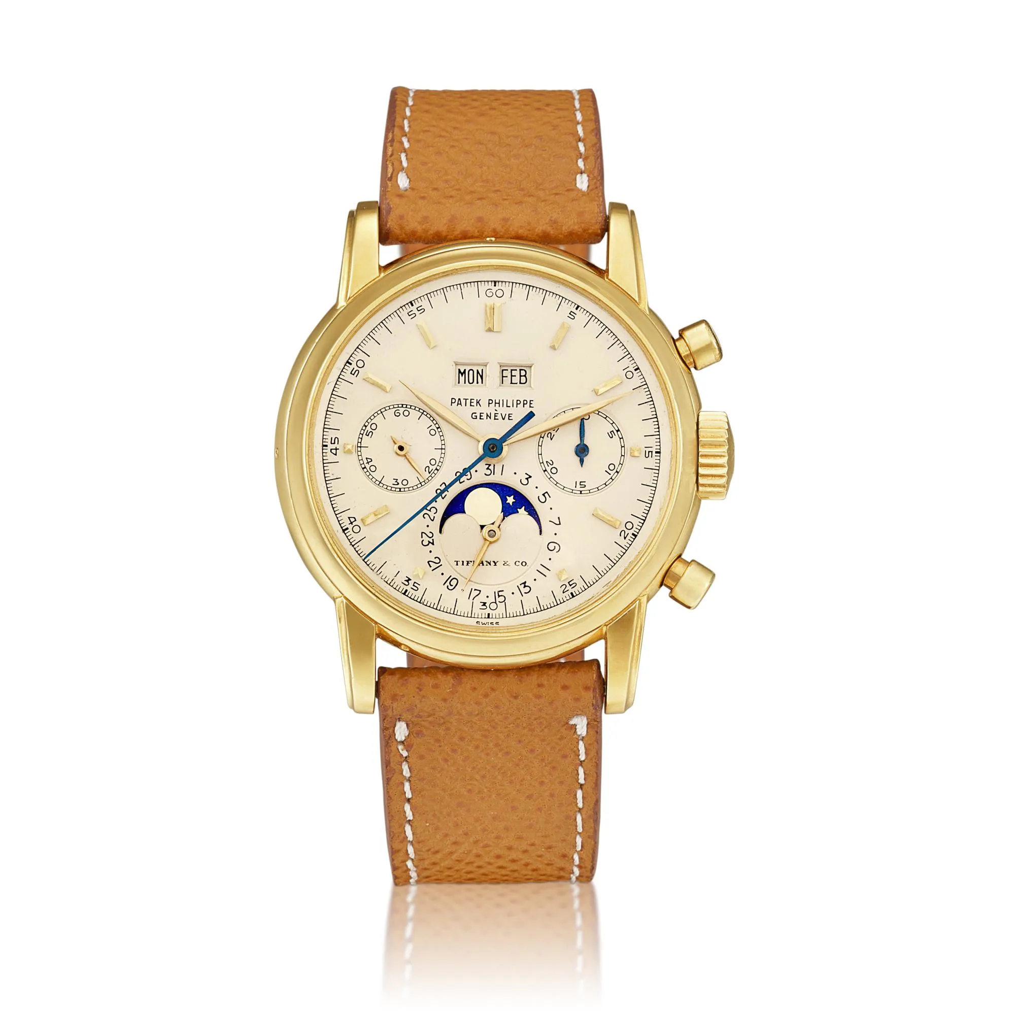 Patek Philippe Perpetual Calendar Chronograph 2499 37mm Yellow gold Silver