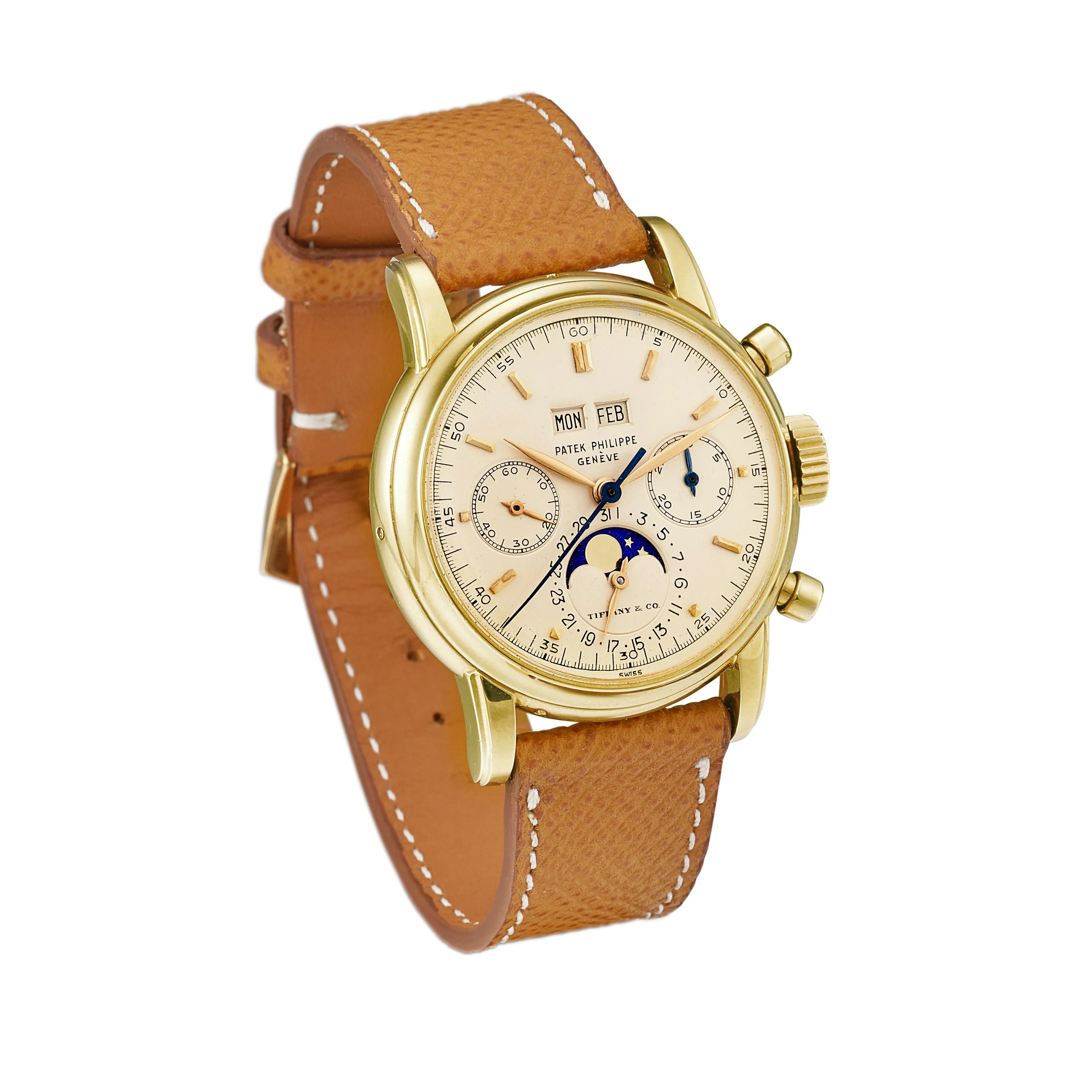 Patek Philippe Perpetual Calendar Chronograph 2499 37mm Yellow gold Silver 2