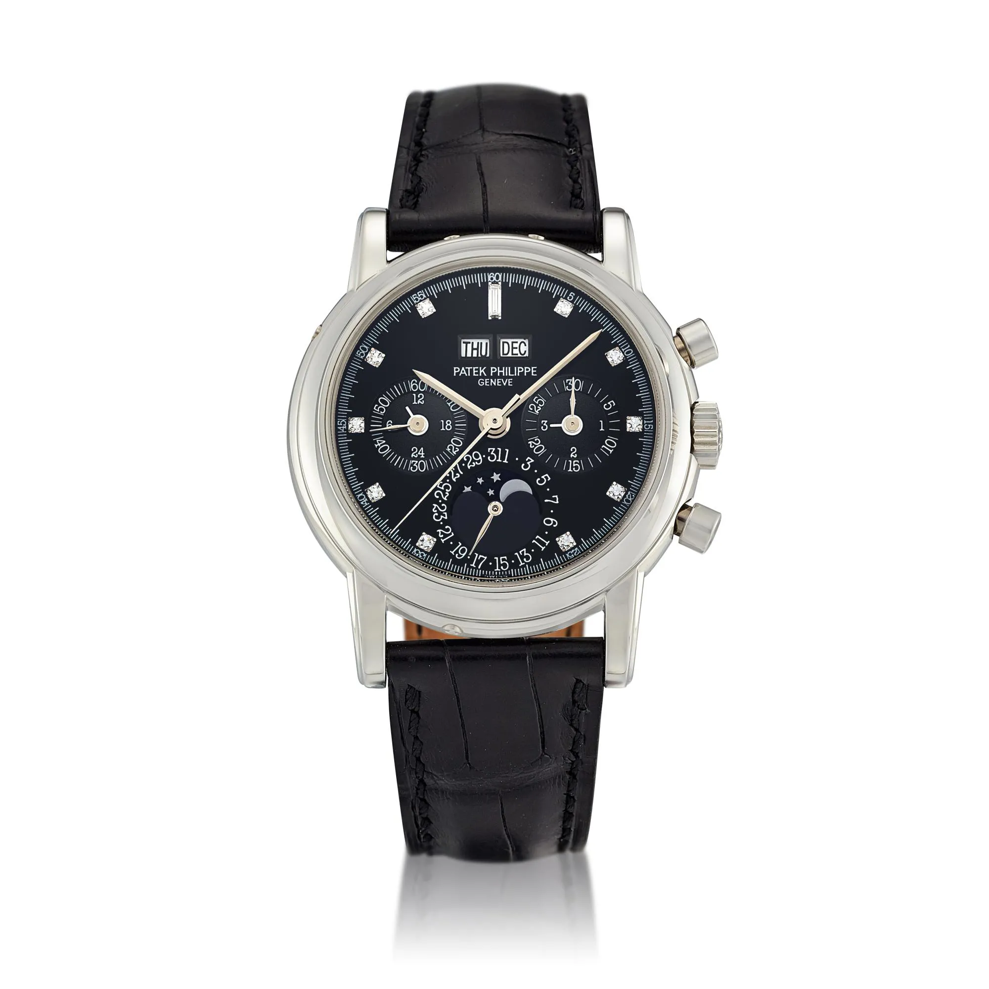 Patek Philippe Perpetual Calendar Chronograph 3970EP 36mm Platinum Black