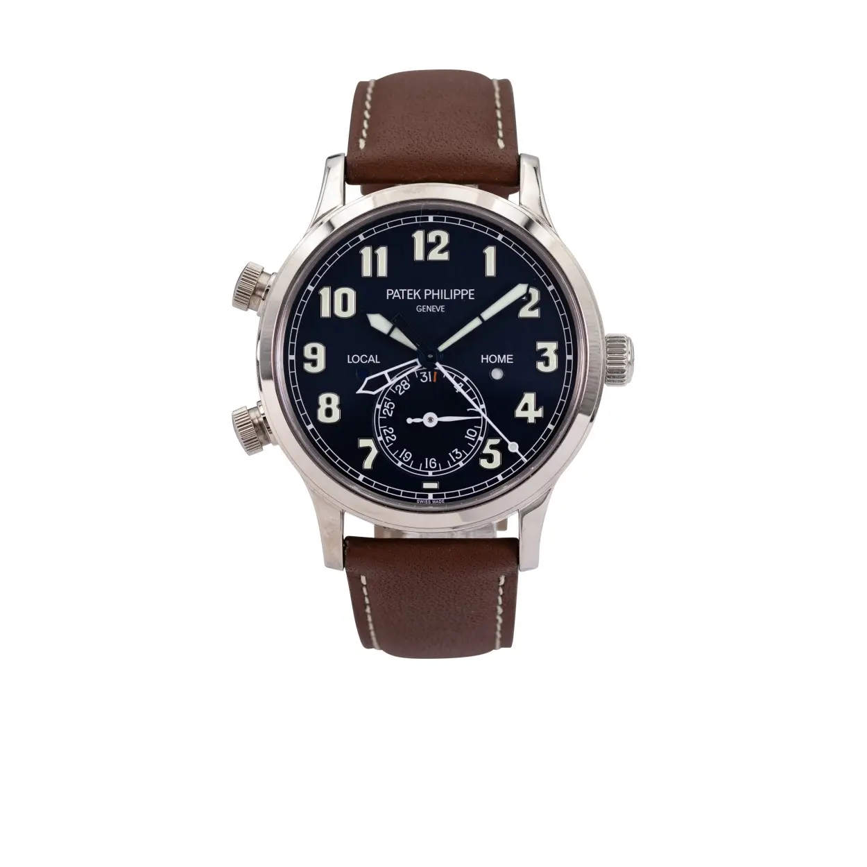 Patek Philippe Calatrava Pilot Travel Time 5524G-001 42mm White gold Blue