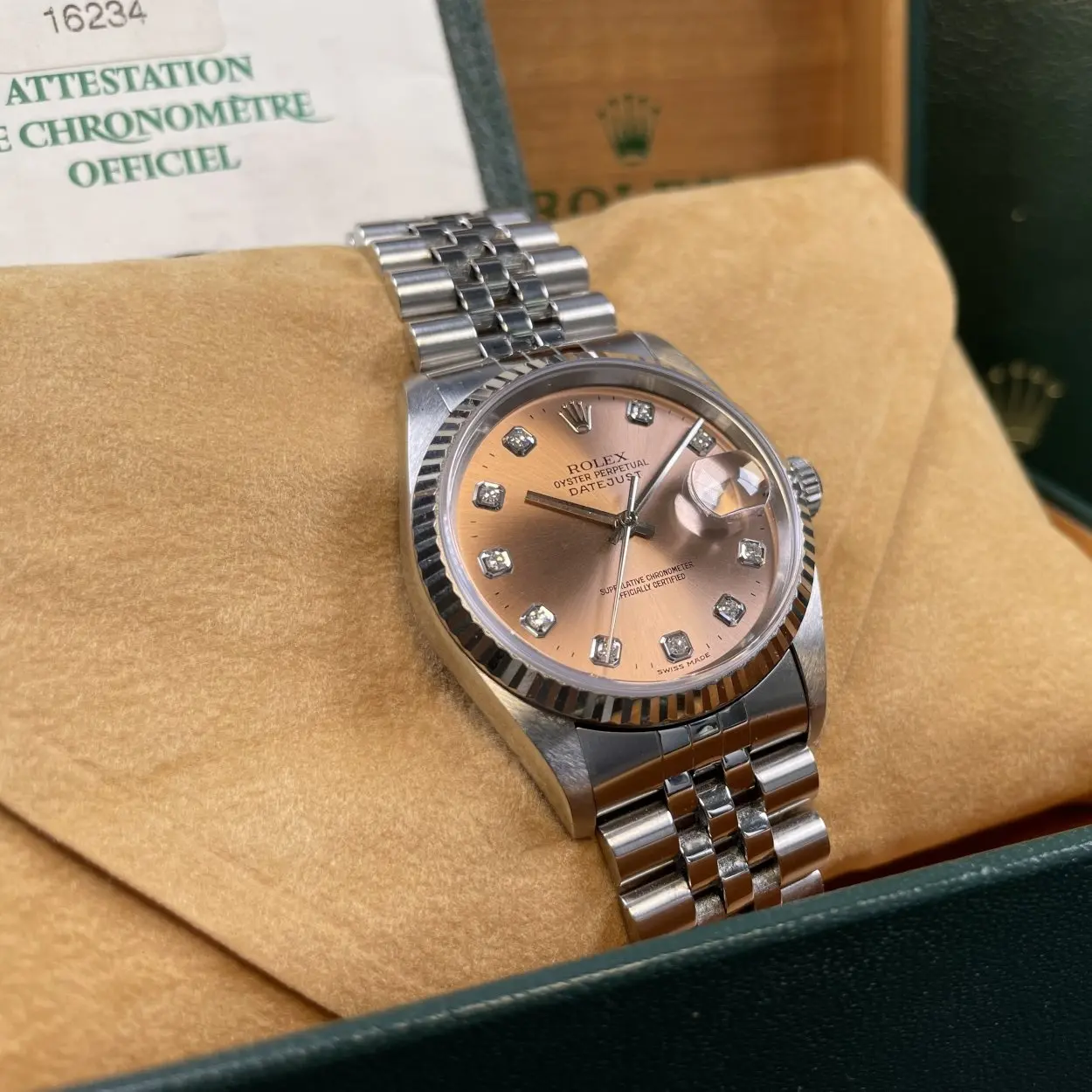 Rolex Datejust 36 16234 36mm Stainless steel Salmon 2