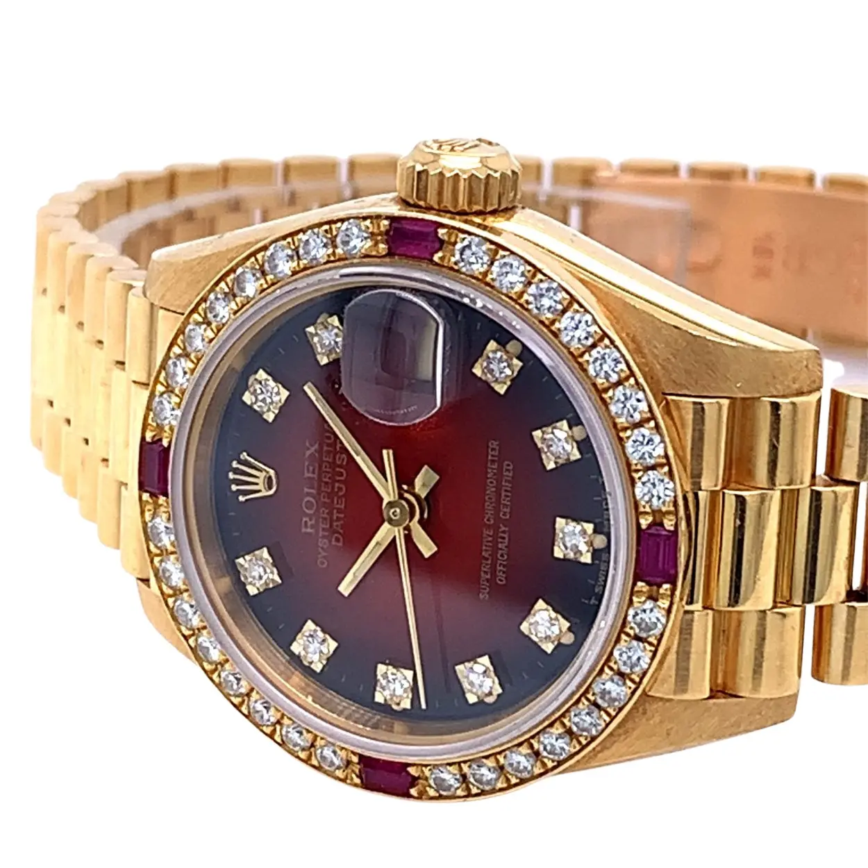 Rolex Lady-Datejust 69068 26mm Yellow gold Red 4