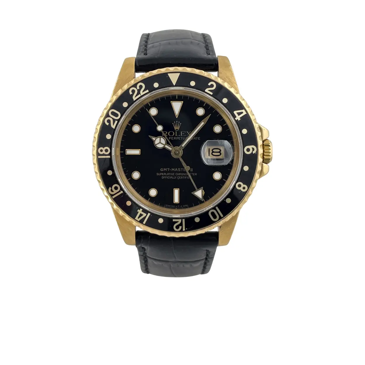 Rolex GMT-Master 16758 40mm Yellow gold Black