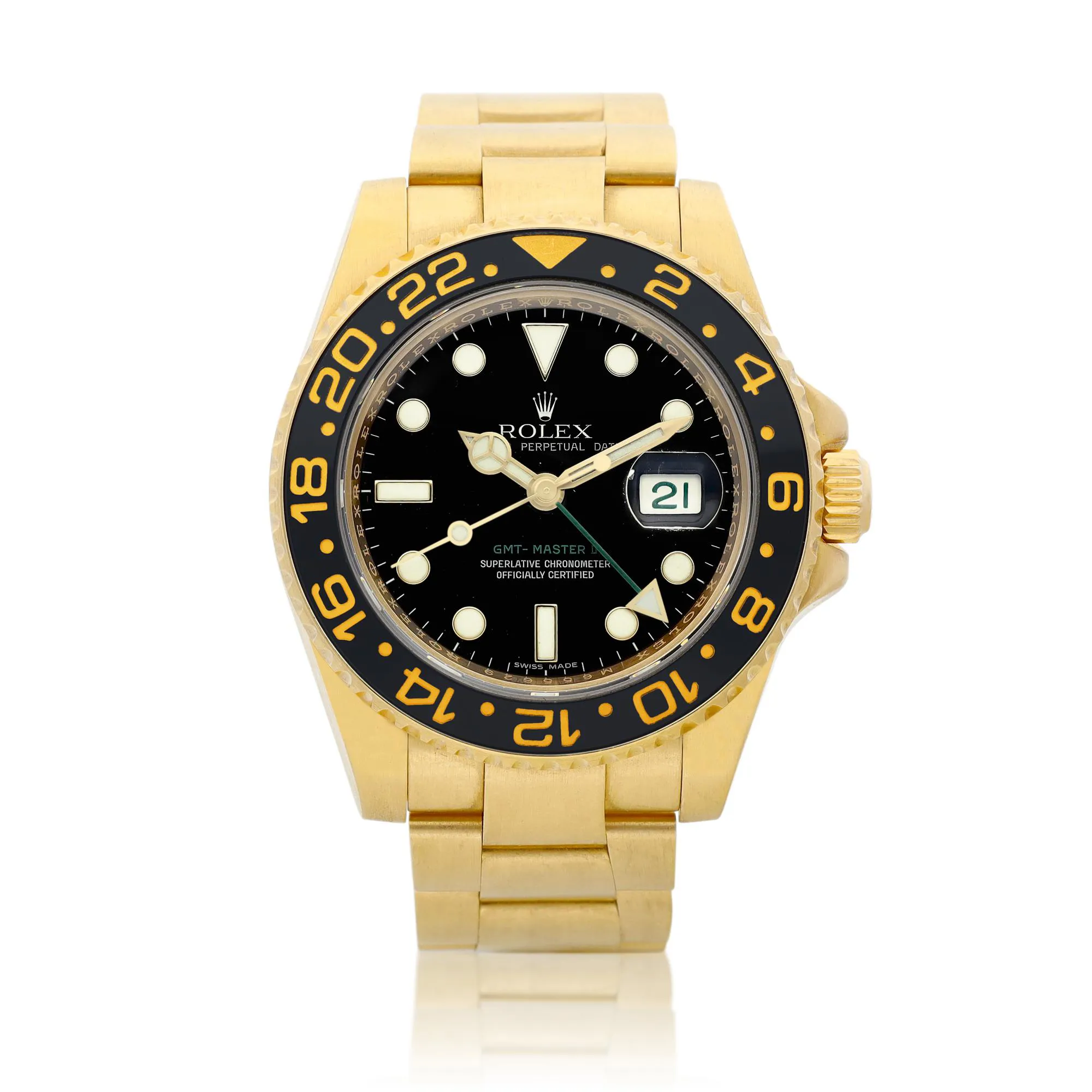 Rolex GMT-Master II 116718 40mm Yellow gold Black