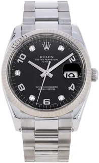 Rolex Oyster Perpetual Date 115234 White gold and Stainless steel Black