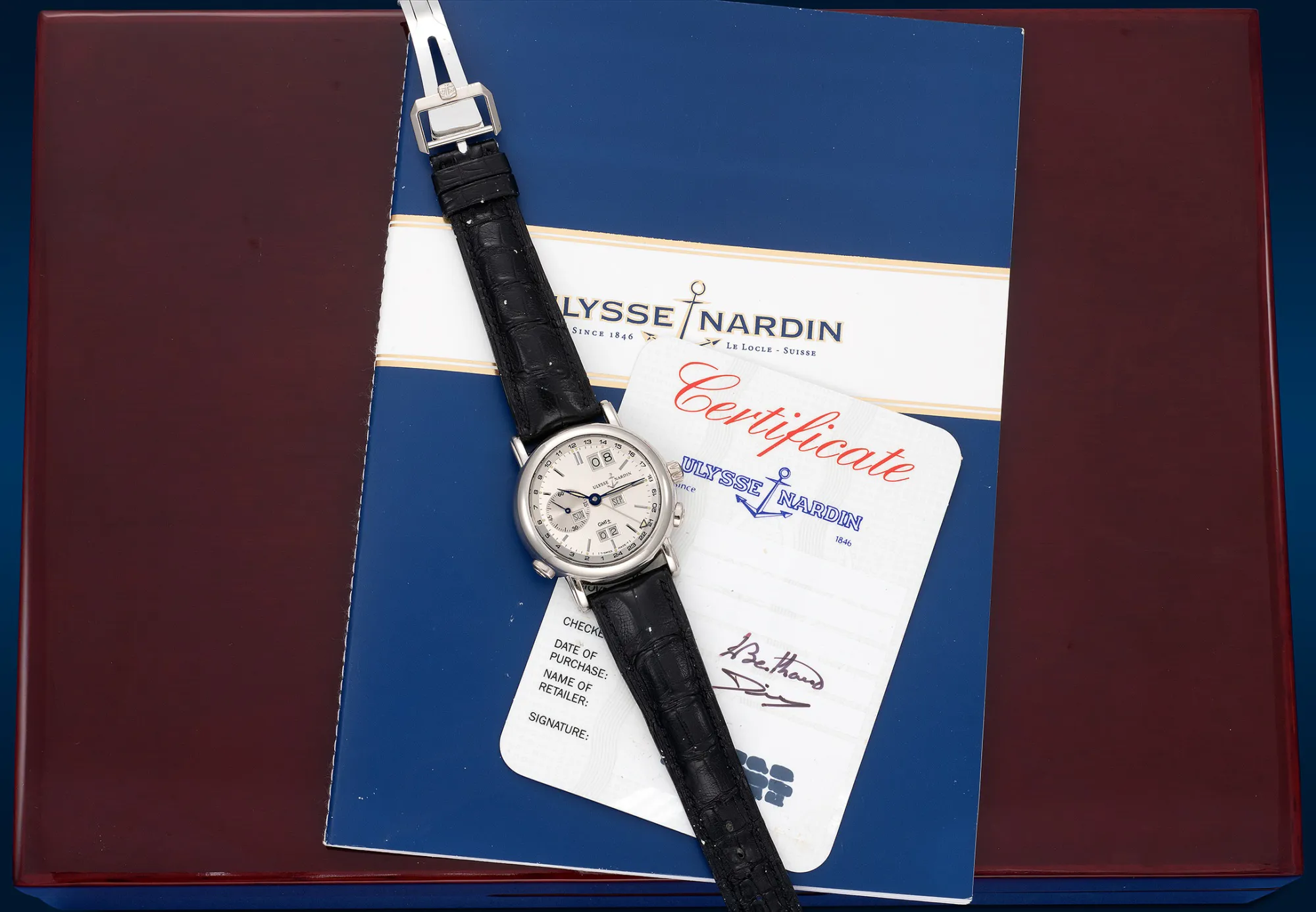 Ulysse Nardin GMT +/- Perpetual 320-22 38mm White gold 1