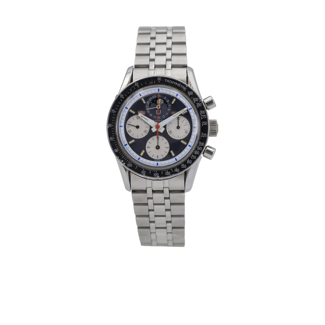 Universal Genève Tri-Compax 881101/03 36mm Stainless steel Black and silver