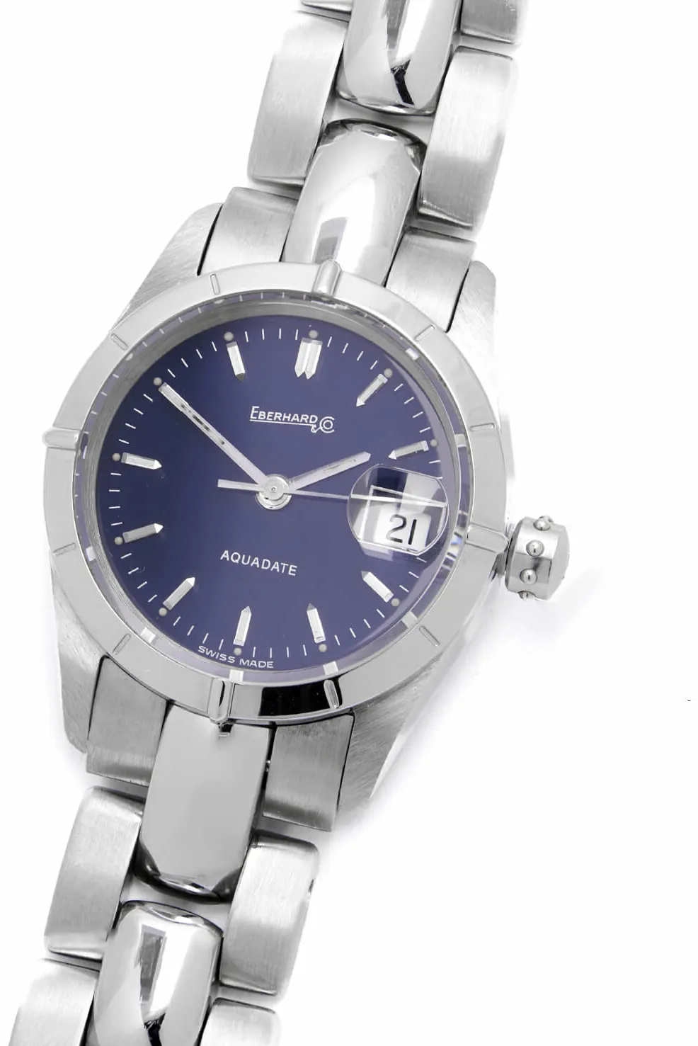 Eberhard & Co. Aquadate 61003 28mm Acciaio blu