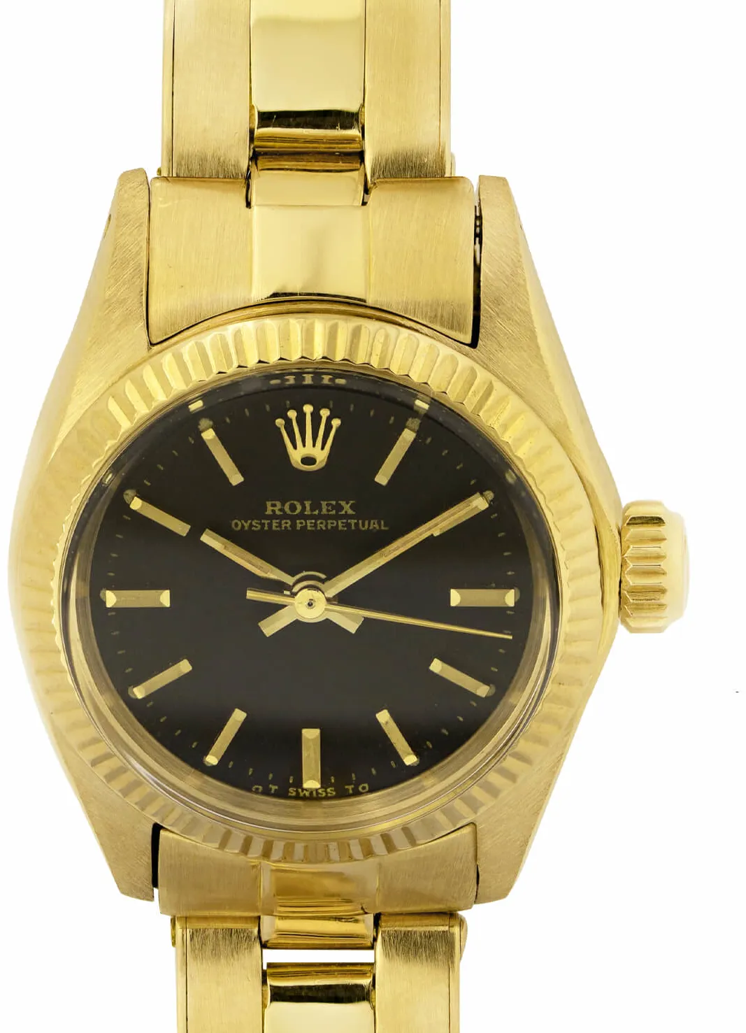 Rolex Oyster Perpetual 6719 26mm Oro giallo 18kt nero