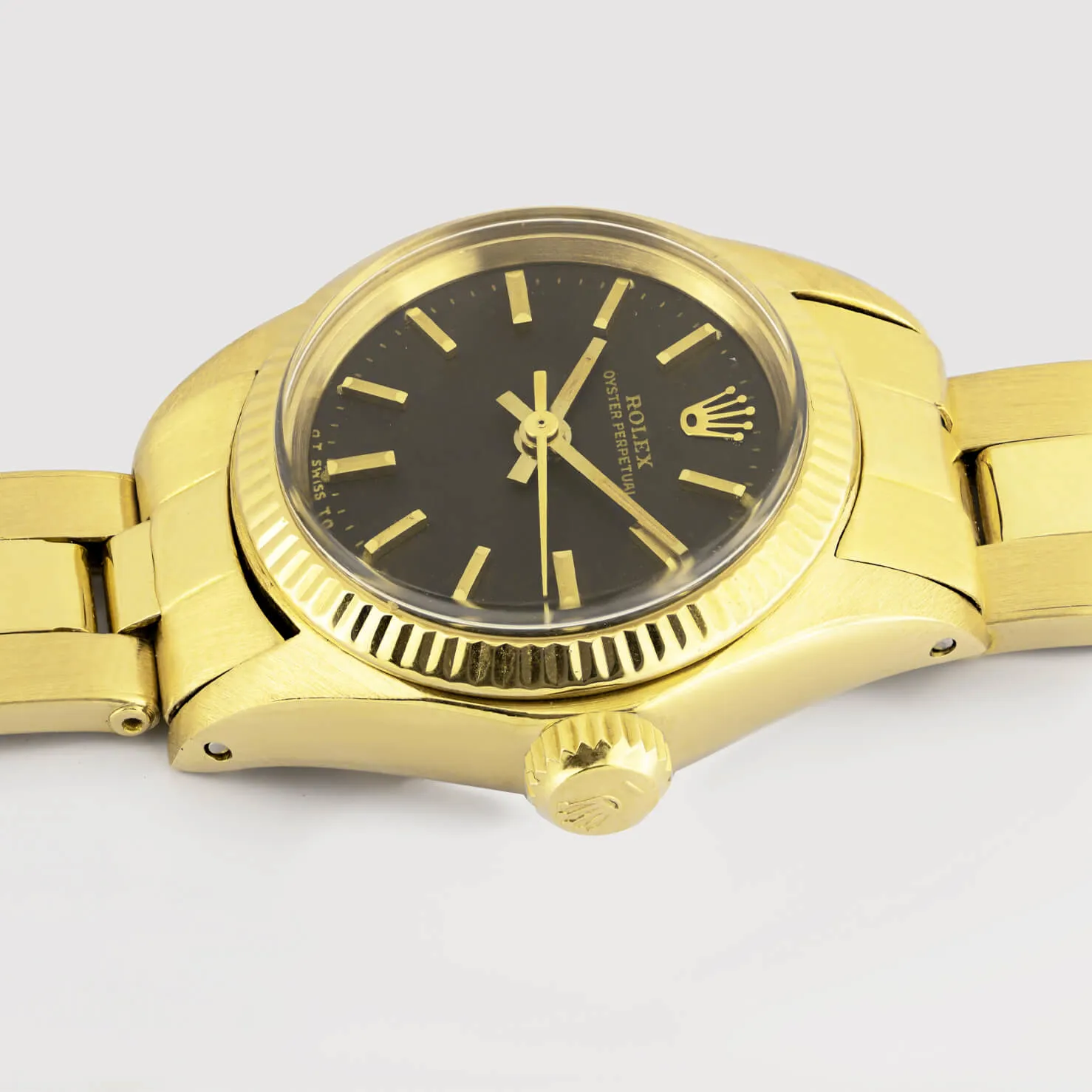 Rolex Oyster Perpetual 6719 26mm Oro giallo 18kt nero 2