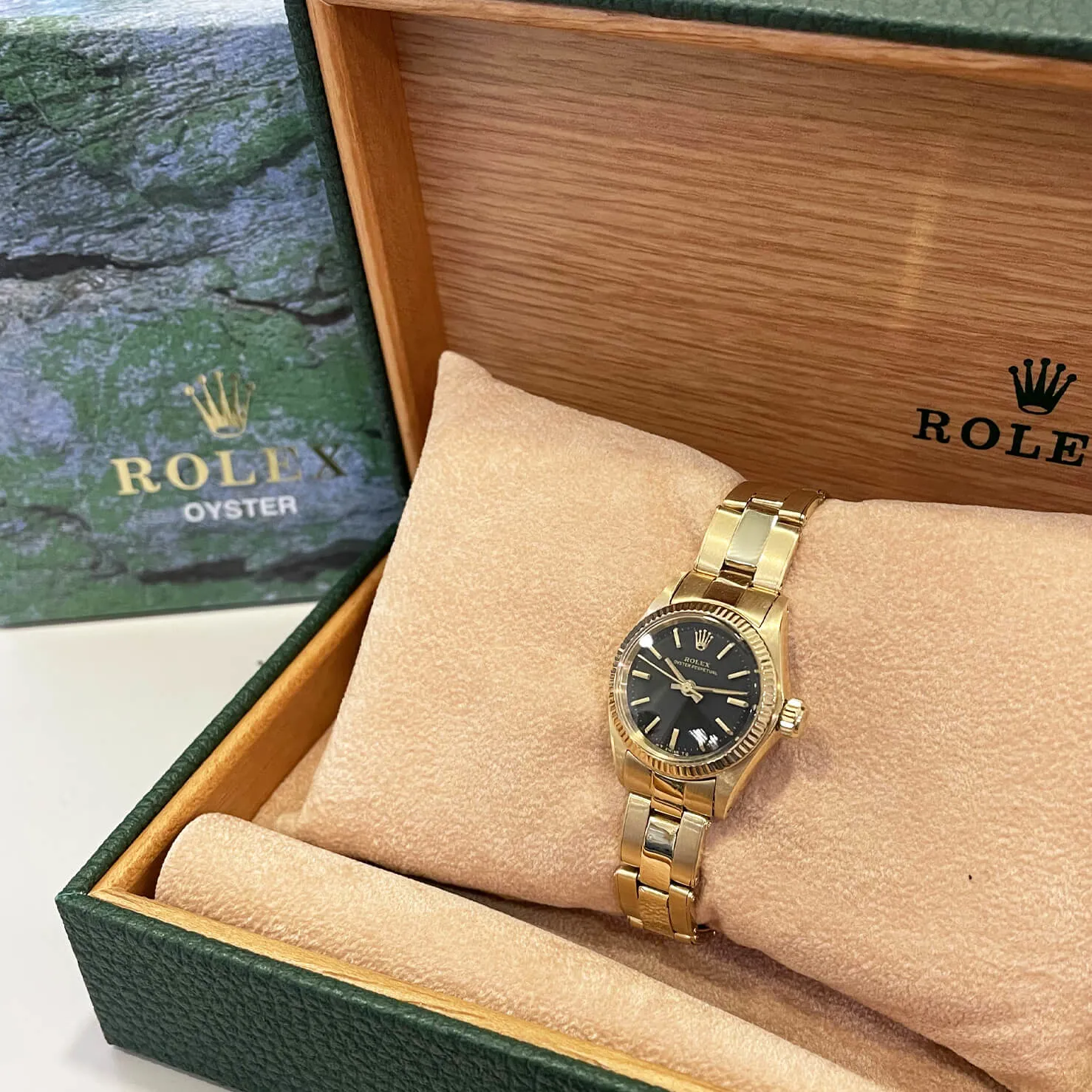 Rolex Oyster Perpetual 6719 26mm Oro giallo 18kt nero 5