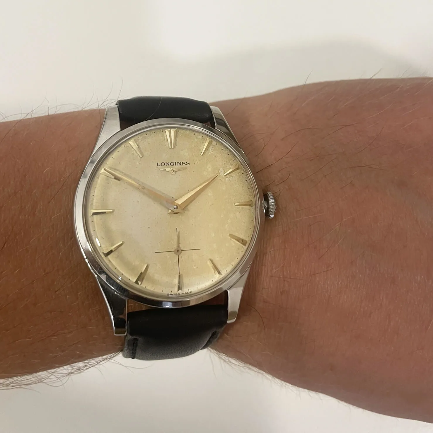 Longines 999 36mm Acciaio bianco 2