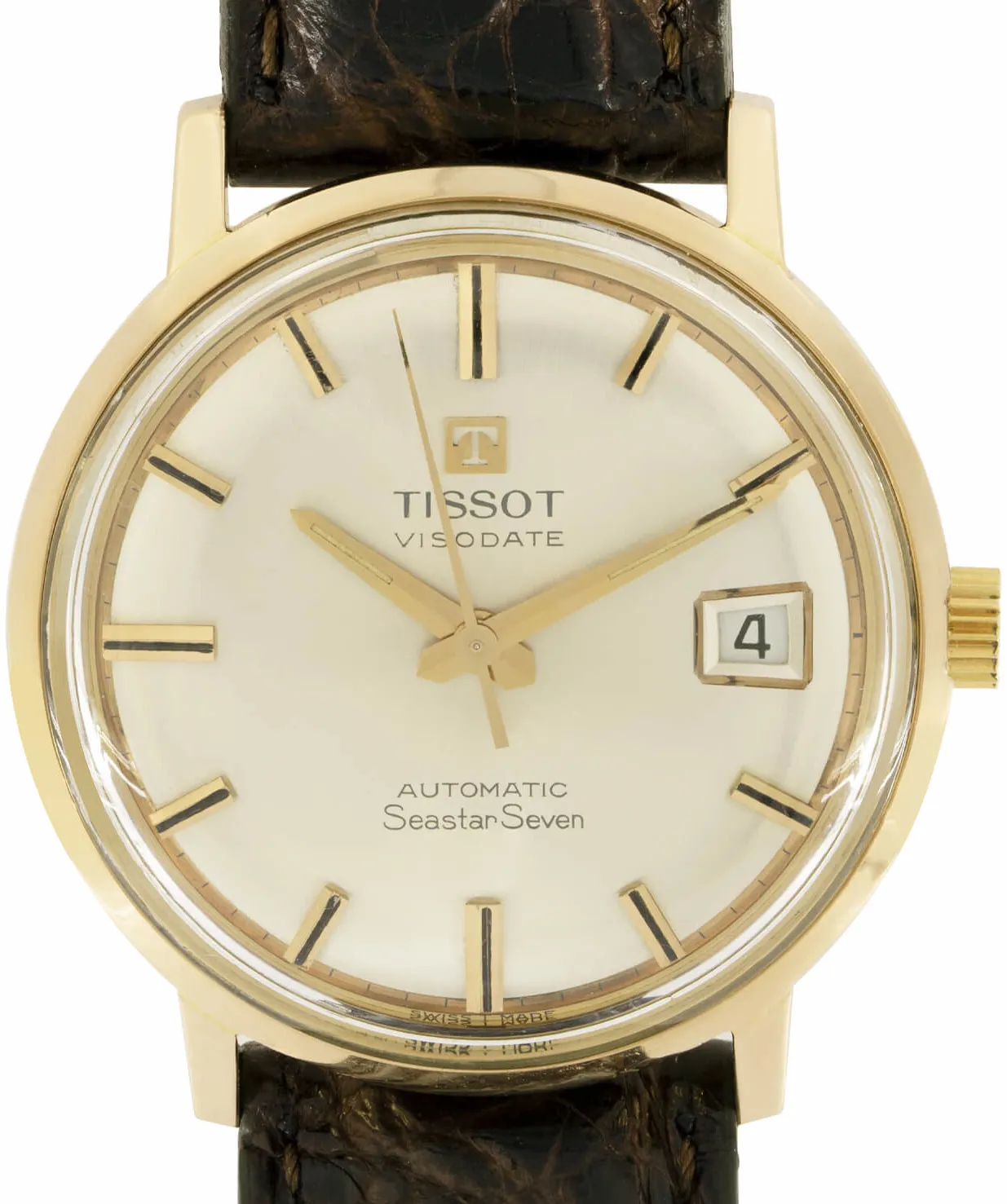 Tissot Seastar 315T 34mm Oro rosa 18 kt bianco