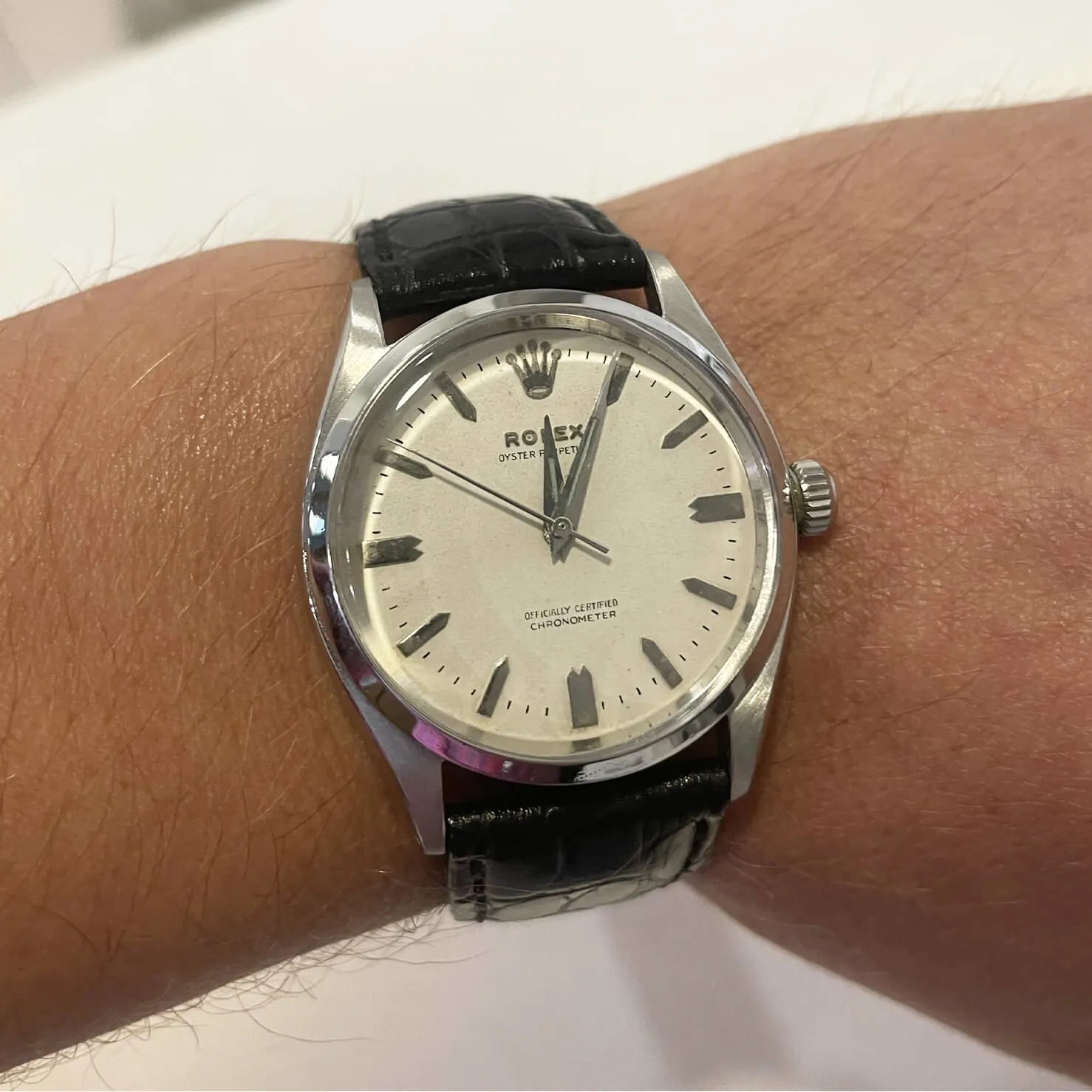 Rolex Oyster Perpetual 6565 34mm Acciaio bianco 3