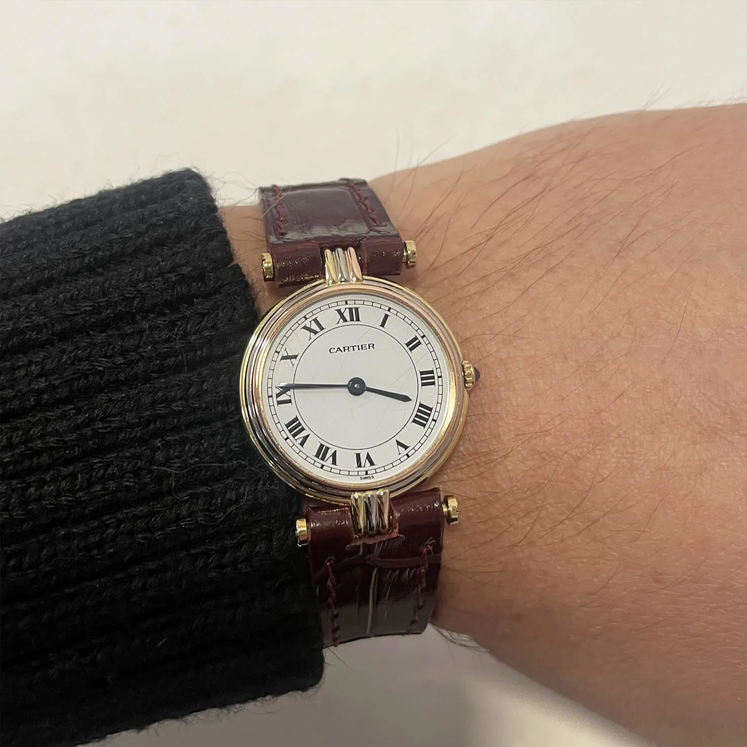 Cartier Vendôme 8100 25mm Oro bianco giallo e rosa 18kt bianco 5