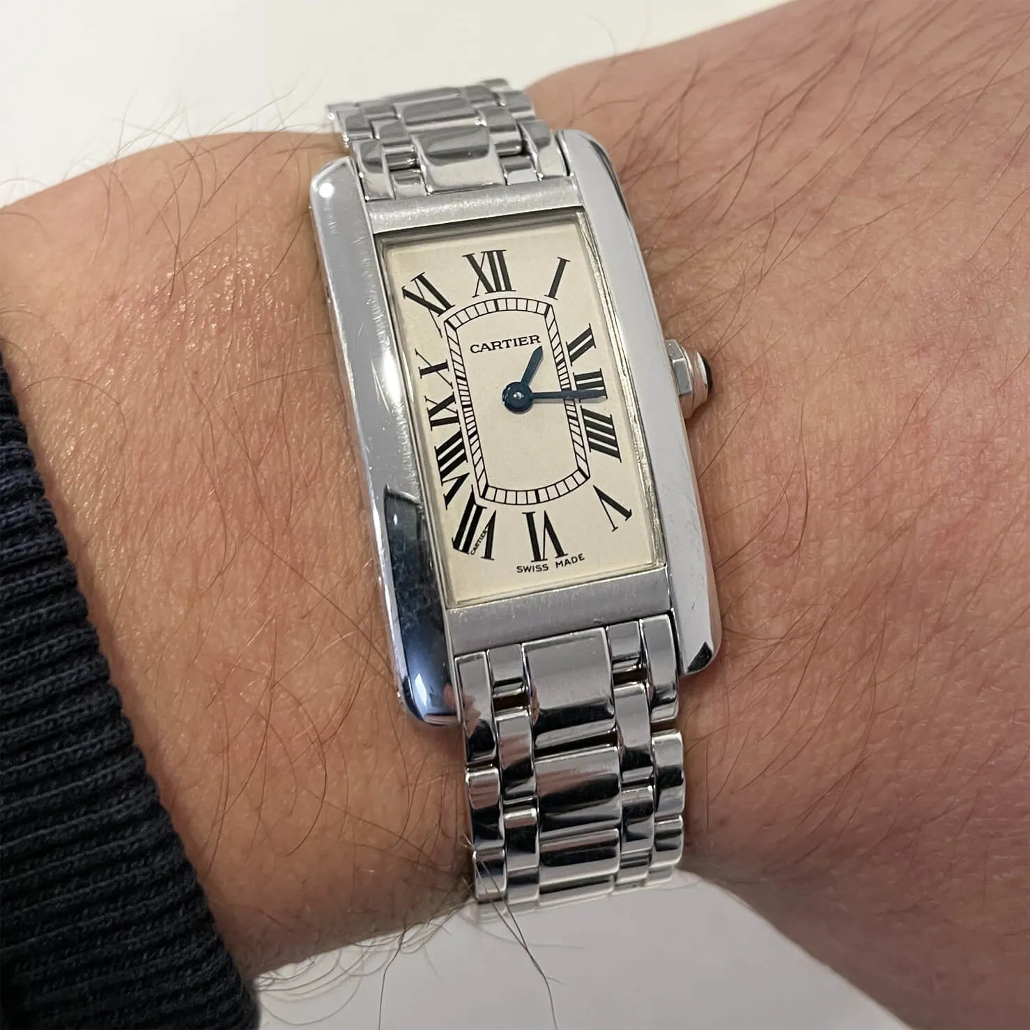 Cartier Tank 2489 19mm Oro bianco 18kt bianco 4