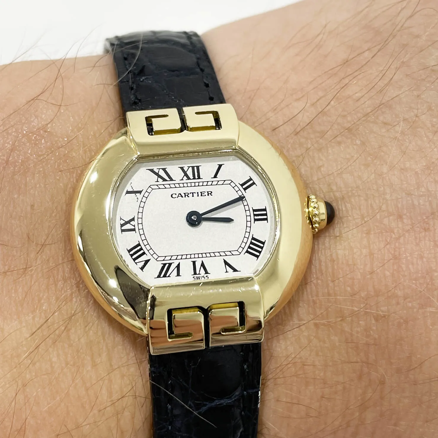 Cartier Ellipse 1480 26mm Oro giallo 18kt bianco 6