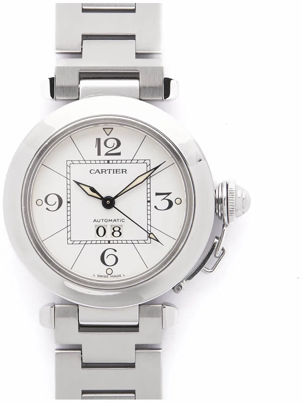 Cartier Pasha C 2475 35mm Acciaio bianco