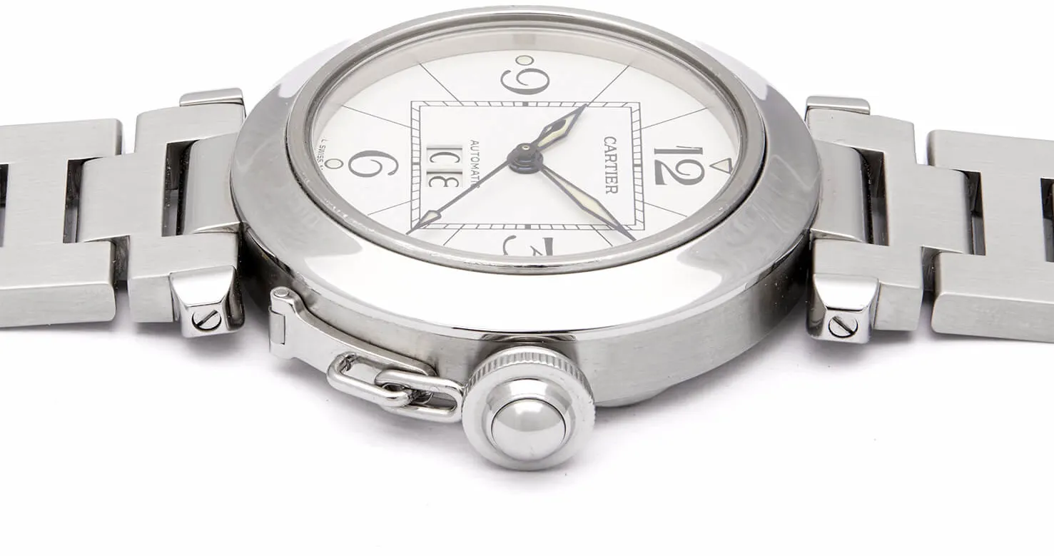 Cartier Pasha C 2475 35mm Acciaio bianco 2