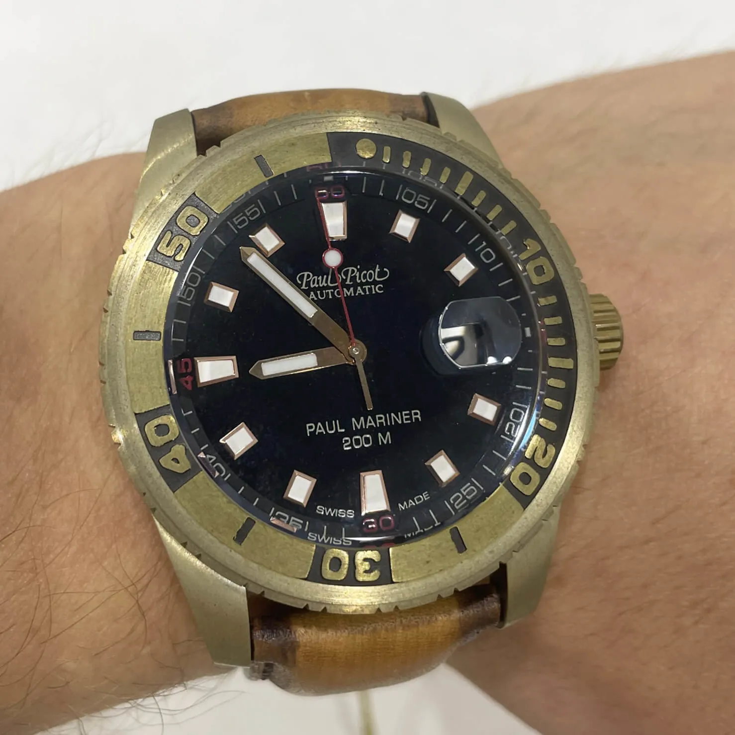 Paul Picot Mariner P4352BZ 42mm Bronzo nero 5