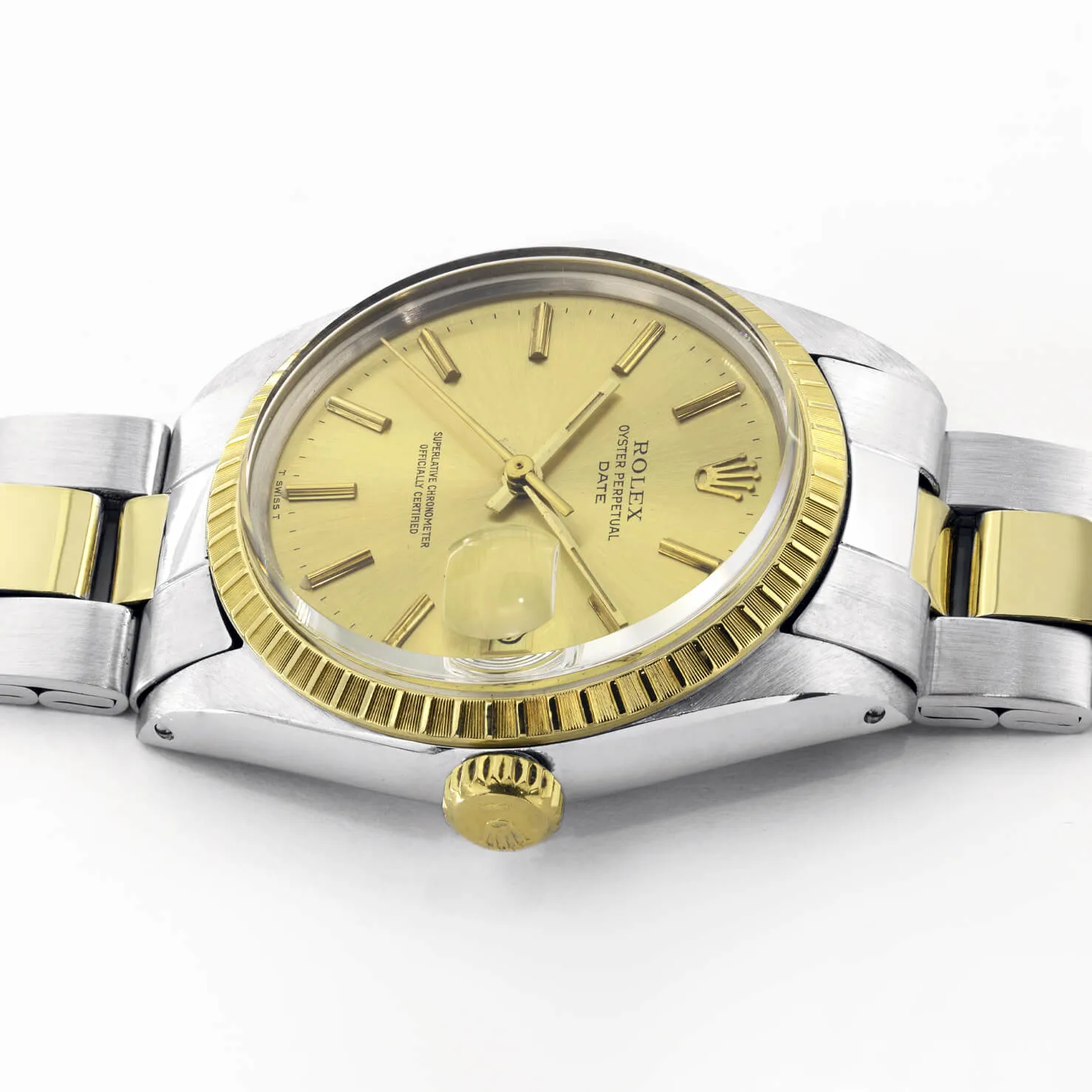 Rolex Oyster Perpetual Date 1500 34mm Acciaio e oro oro 2