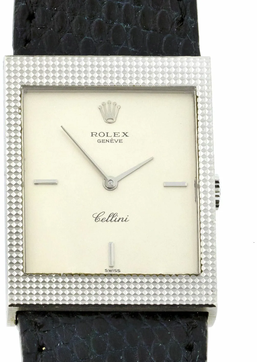 Rolex Cellini King Midas 4127 25mm Oro bianco 18kt panna