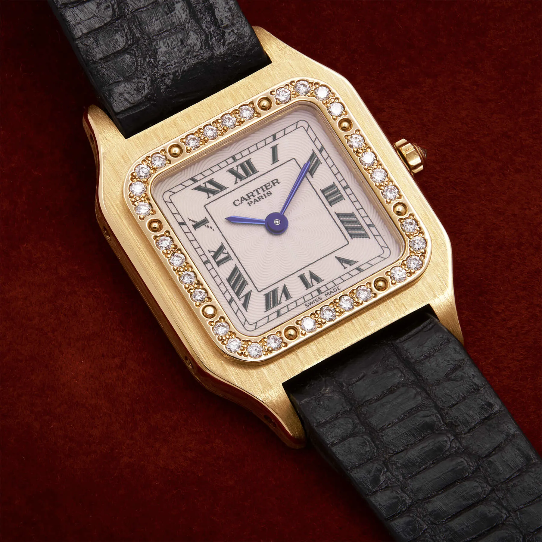 Cartier Santos Dumont 821053 22.5mm Oro giallo 18kt e diamanti bianco 5