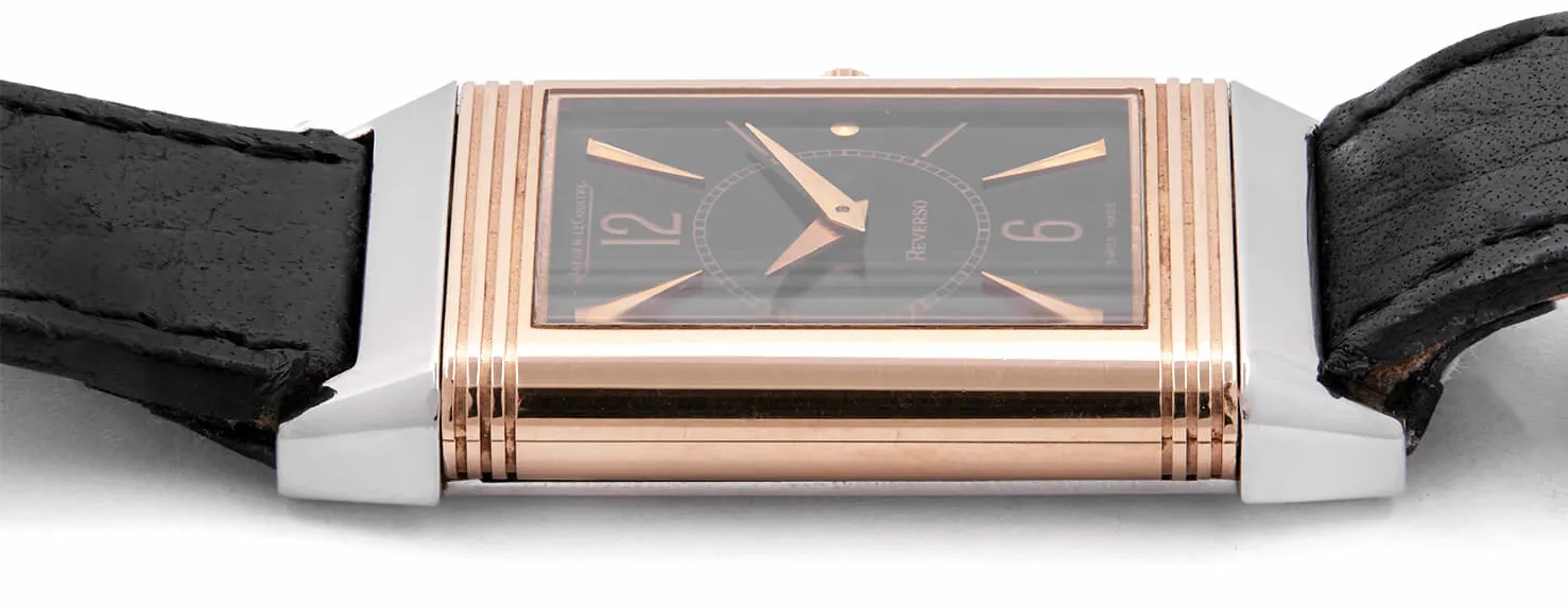 Jaeger-LeCoultre Reverso Classique 250.4.86 23mm Acciaio e oro rosa nero 2