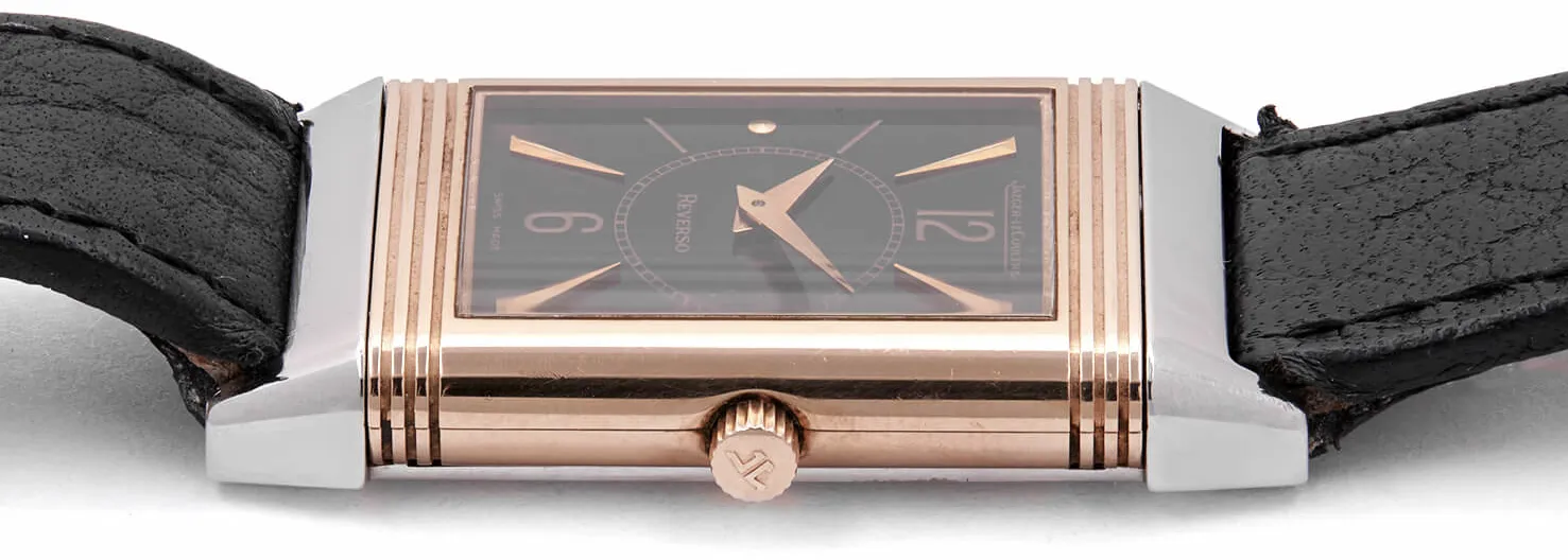 Jaeger-LeCoultre Reverso Classique 250.4.86 23mm Acciaio e oro rosa nero 3