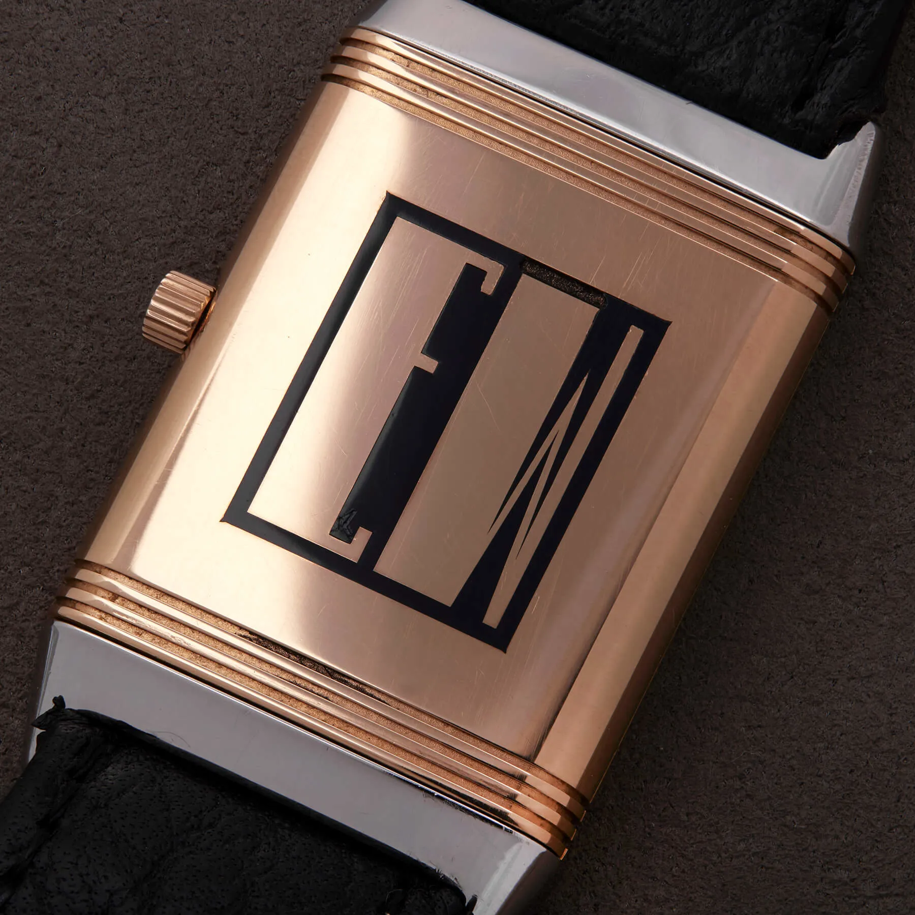 Jaeger-LeCoultre Reverso Classique 250.4.86 23mm Acciaio e oro rosa nero 5