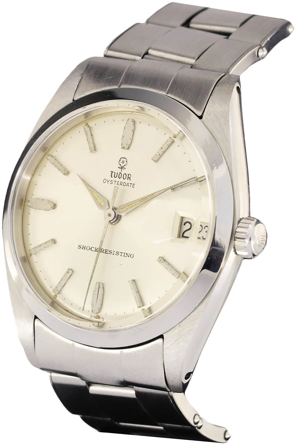 Tudor Oysterdate 7962 34mm Acciaio Bianco 2