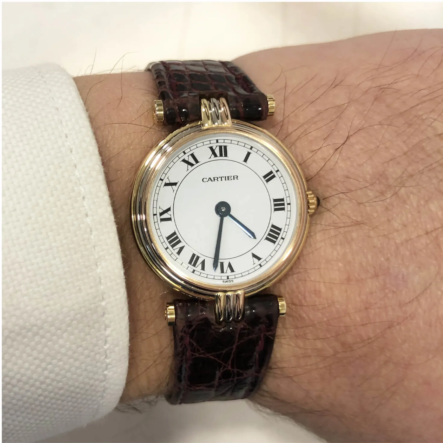 Cartier Vendôme 8100 30mm Oro bianco giallo e rosa 18kt bianco 4