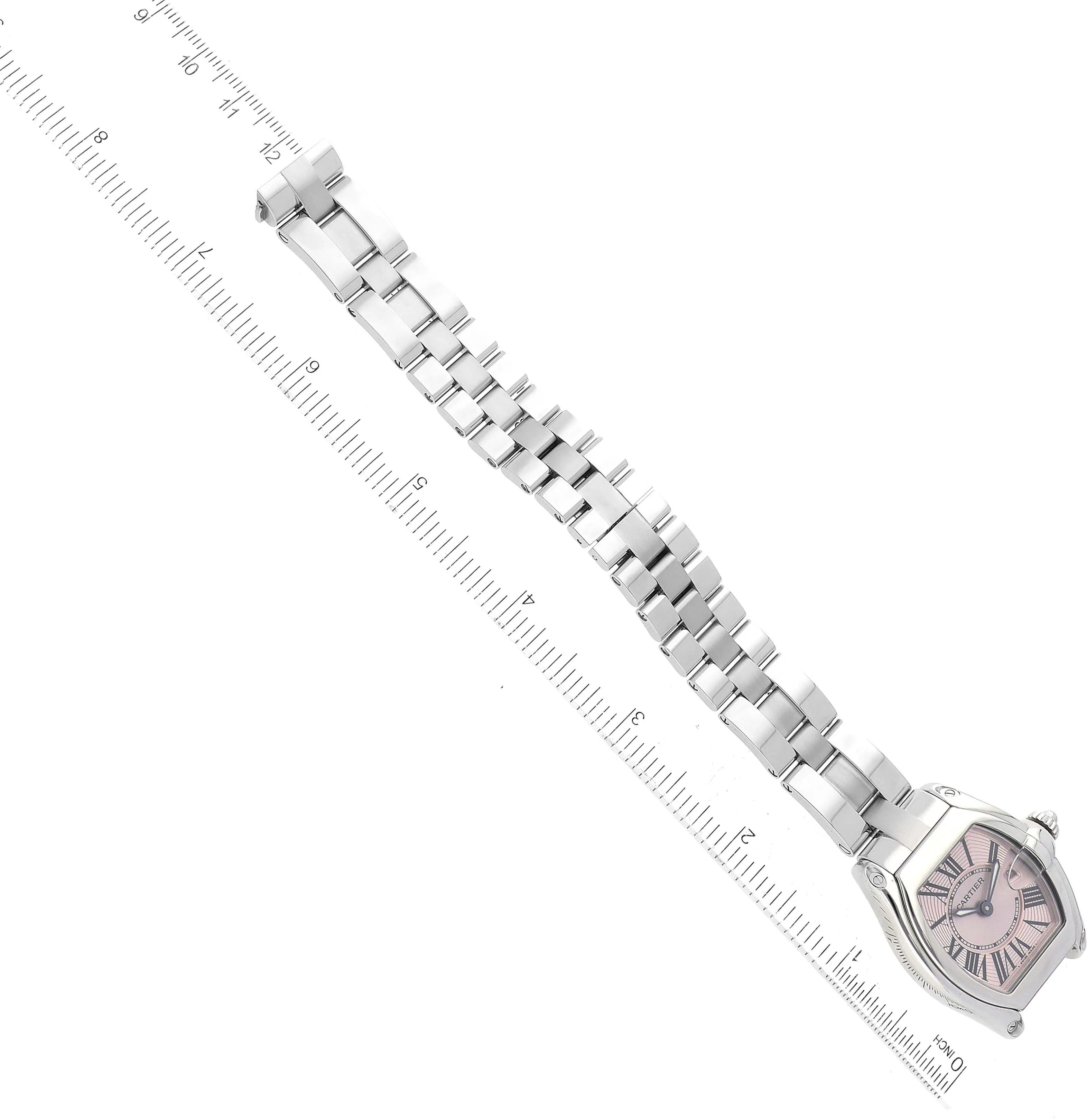 Cartier Roadster W62017V3 36mm Stainless steel Pink sunray effect 7