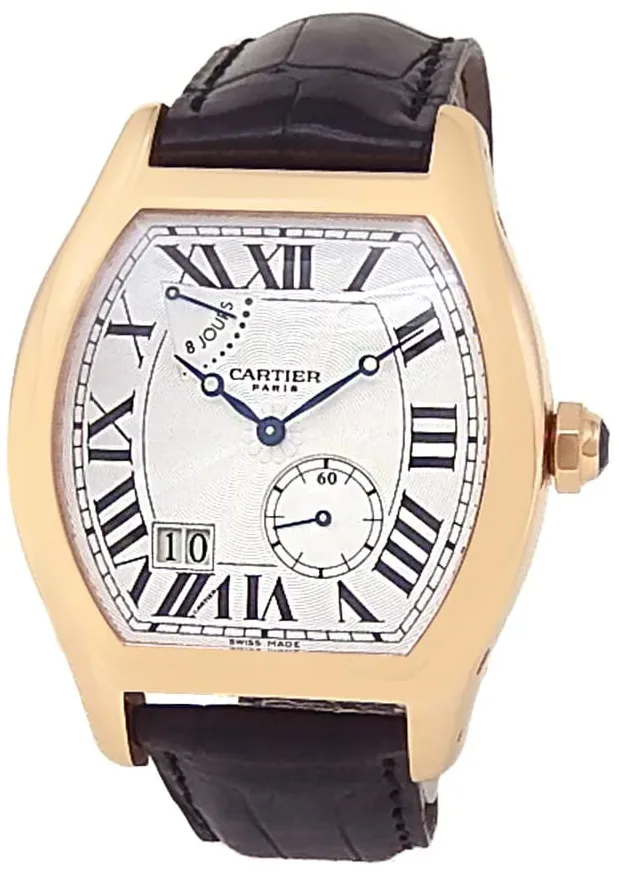 Cartier Tortue W1545851 38mm Rose gold Silver