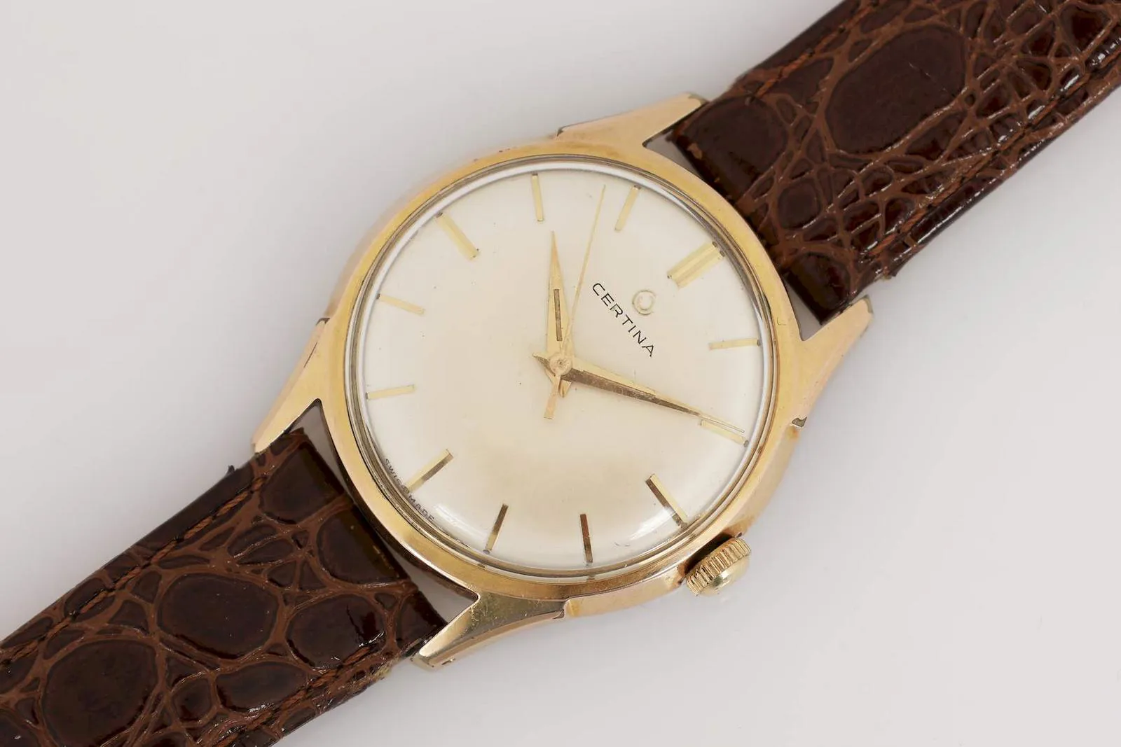 Certina 36mm Gold-plated steel Champagne
