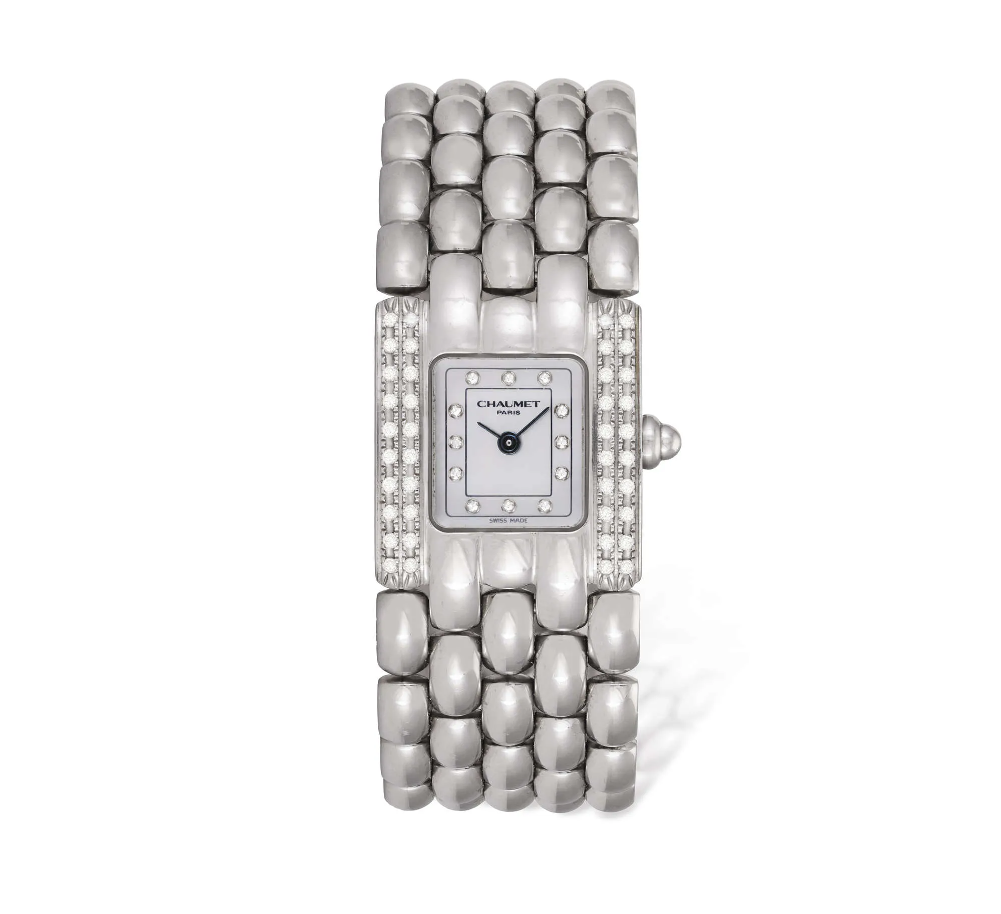 Chaumet 21mm Stainless steel and Diamond Mother-of-pearl