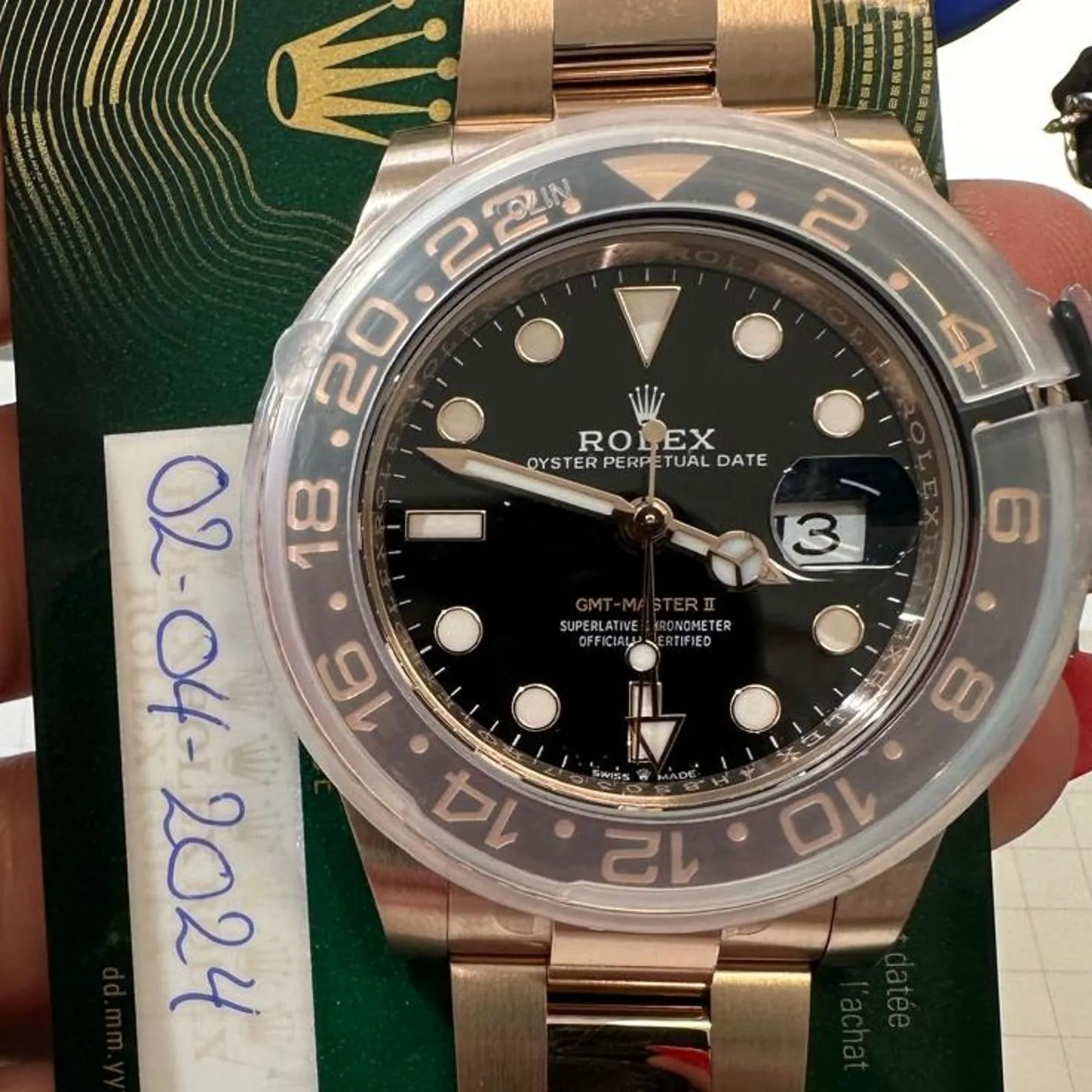 Rolex GMT-Master II 126715CHNR-0001 40mm Everose gold Black