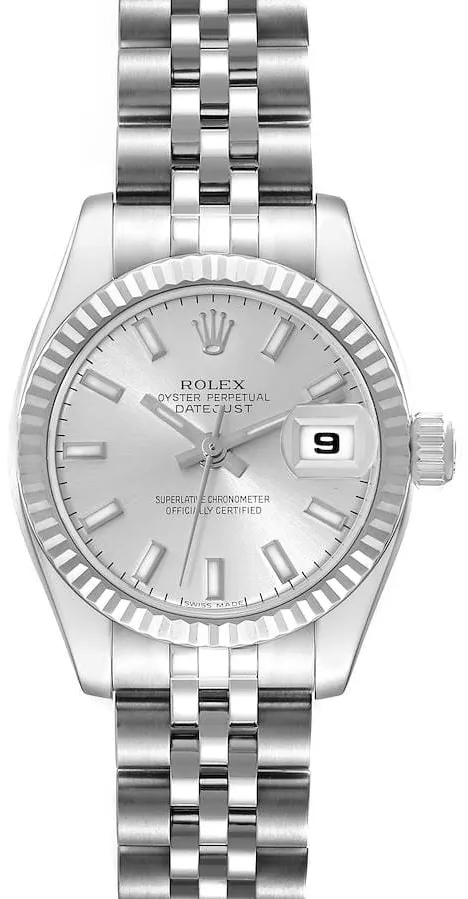 Rolex Lady-Datejust 179174 26mm White gold Silver