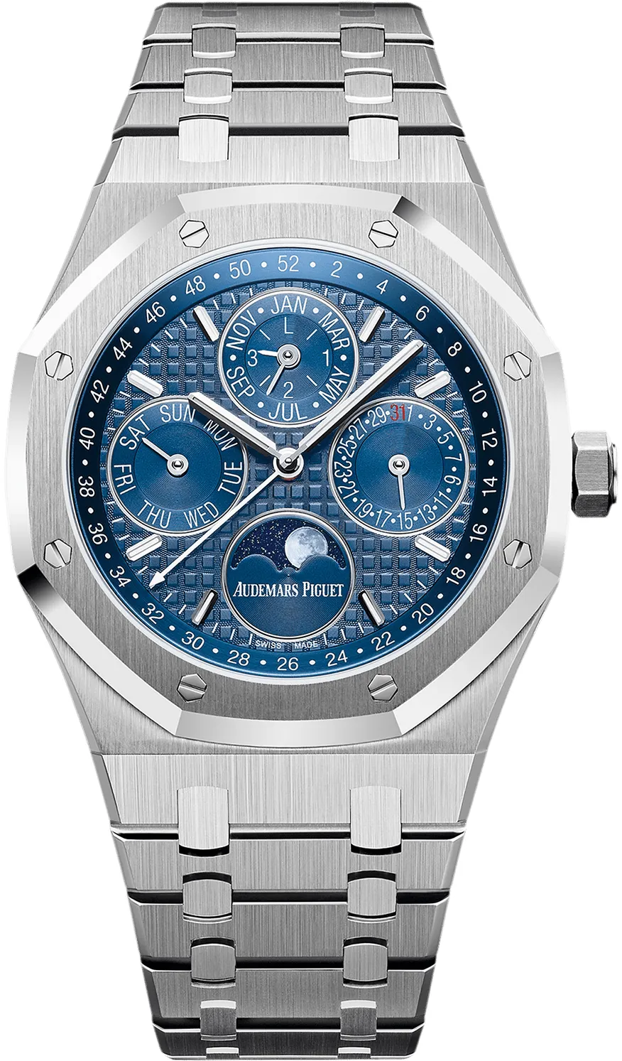 Audemars Piguet Royal Oak Perpetual Calendar 26574ST.OO.1220ST.02 41mm Stainless steel Blue