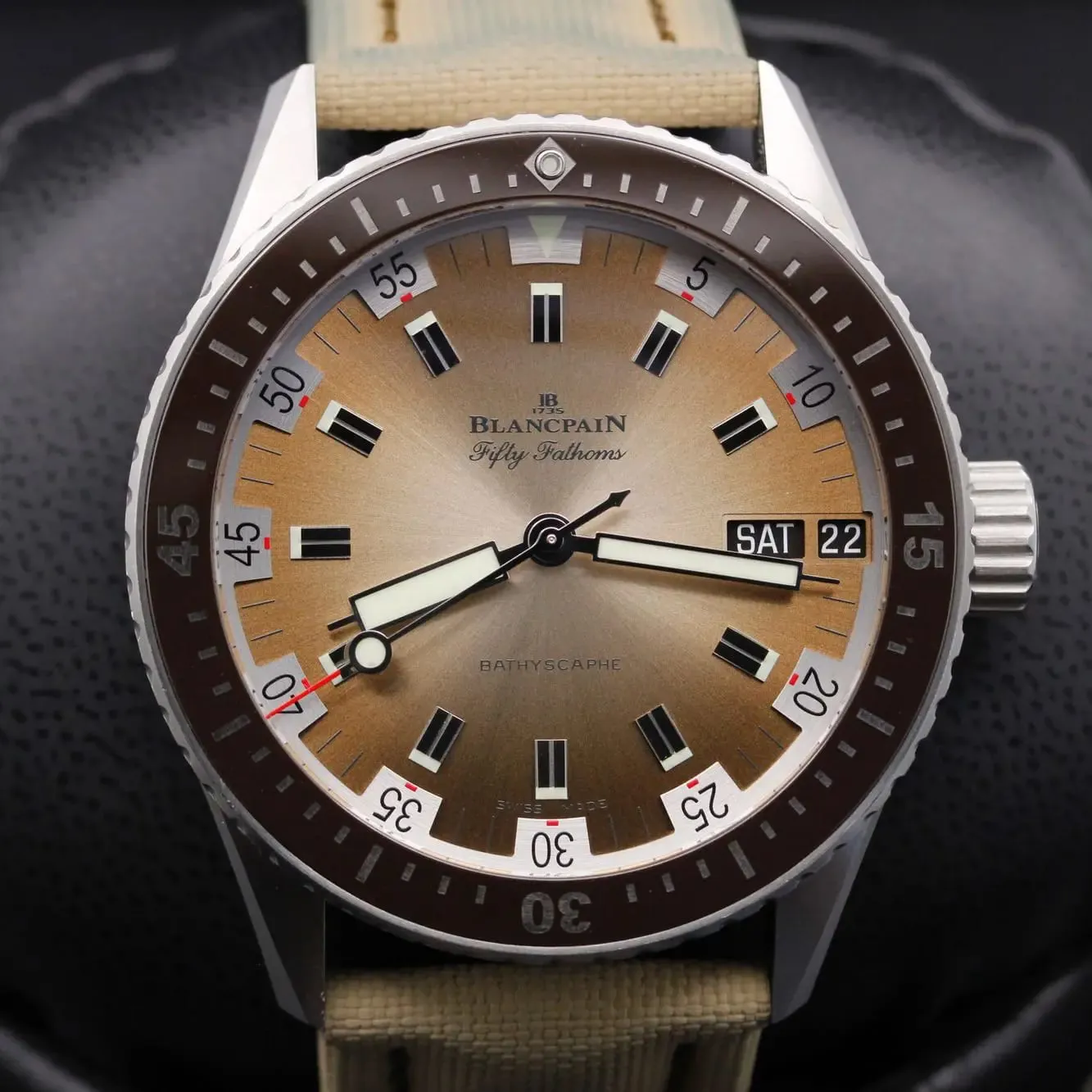 Blancpain Fifty Fathoms Bathyscaphe 5052-1146-E52A 43mm Stainless steel Beige