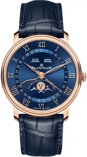 Blancpain Villeret 6654-3640-55B Red gold Blue