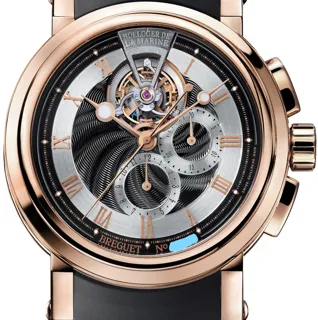 Breguet Tourbillon 5837BR/92/5ZU 42mm Rose gold Black and Silver