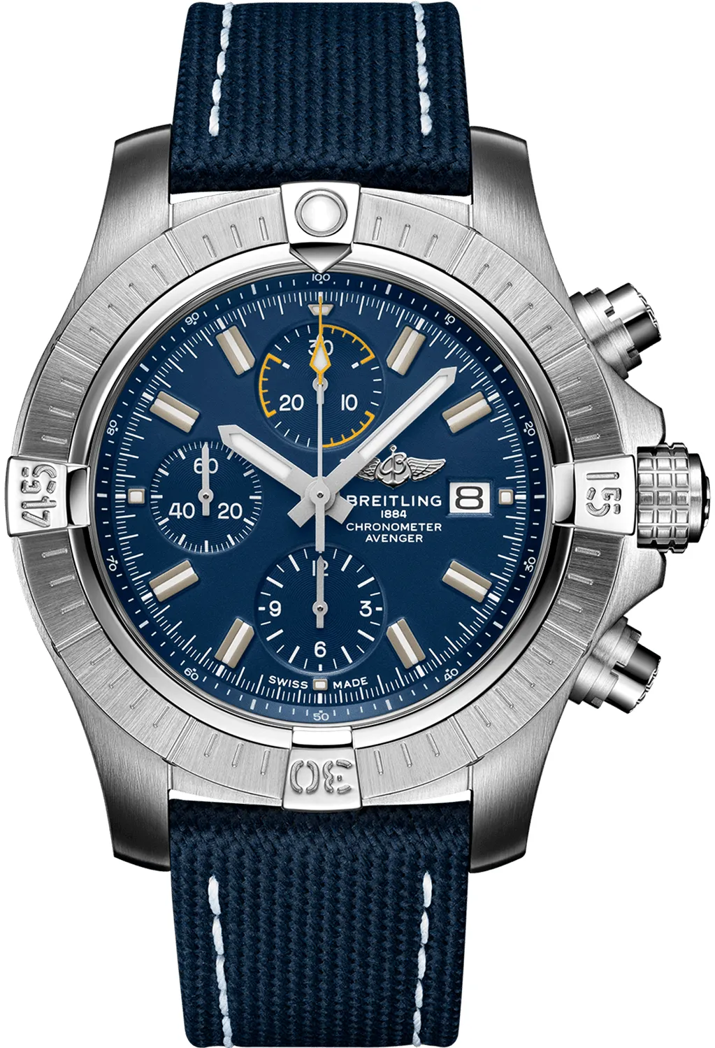 Breitling Avenger A13317101C1X1 45mm Stainless steel Blue