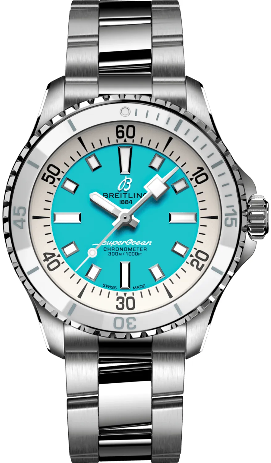 Breitling Superocean A17377211C1A1 36mm Stainless steel Turquoise