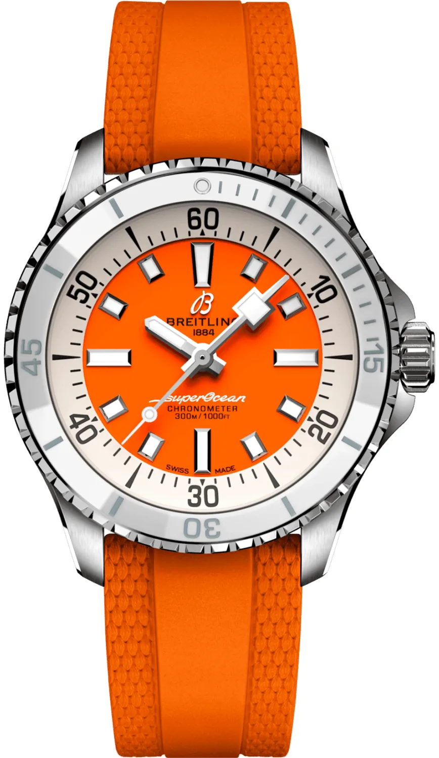 Breitling Superocean A17377211O1S1 36mm Stainless steel Orange