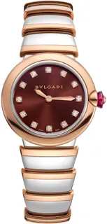 Bulgari Lucea 102691 LU28C11SPGSPG/12? Yellow gold and Stainless steel Brown