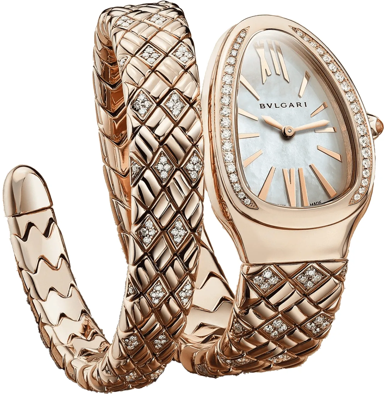 Bulgari Serpenti 103250 35mm Rose gold White